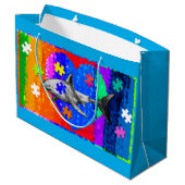 Grand Sac Cadeau Requin autiste (Dos Angle)