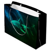 Grand Sac Cadeau Requin Bleu-vert (Dos Angle)