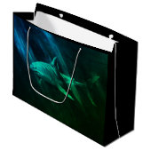 Grand Sac Cadeau Requin Bleu-vert (Devant Angle)