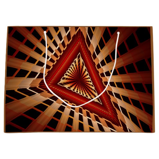 Grand Sac Cadeau Réseau d'Imaginaires 3D Conception graphique fract (Devant)