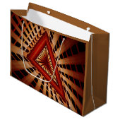 Grand Sac Cadeau Réseau d'Imaginaires 3D Conception graphique fract (Devant Angle)