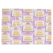 Grand Sac Cadeau Restez Groovy (Dos)