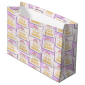 Grand Sac Cadeau Restez Groovy (Devant Angle)