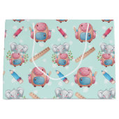 Grand Sac Cadeau Retour à l'école Motif éléphant (Devant)