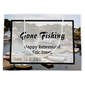 Grand Sac Cadeau Retraite de pêche terminée (Devant)