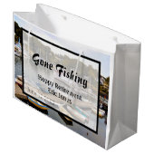 Grand Sac Cadeau Retraite de pêche terminée (Devant Angle)