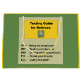 Grand Sac Cadeau Retraite drôle (Devant)