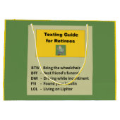 Grand Sac Cadeau Retraite drôle (Dos)