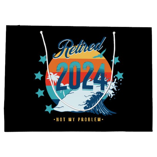 Grand Sac Cadeau Retraite officielle 2024 (Dos)