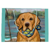 Grand Sac Cadeau Retriever doré (Dos)
