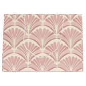 Grand Sac Cadeau Retro blush pink art deco fans pattern (Devant)