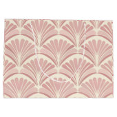 Grand Sac Cadeau Retro blush pink art deco fans pattern (Dos)
