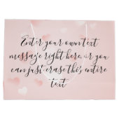 Grand Sac Cadeau Retro Boho Floral I Heart Nom calligraphie texte (Dos)