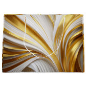 Grand Sac Cadeau Retro d'or blanc (Devant)