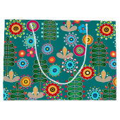 Grand Sac Cadeau Rétro, Flower Patch (Dos)