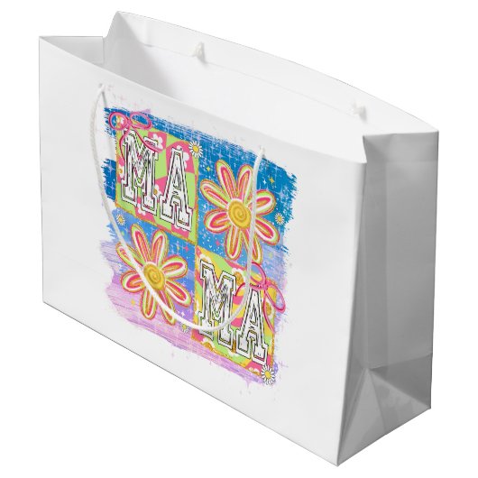 Grand Sac Cadeau Rétro Maman  (Dos Angle)