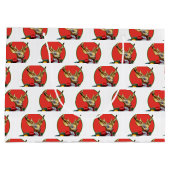 Grand Sac Cadeau Retro Rudolph (Dos)