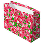 Grand Sac Cadeau Retro Squares Pattern (Dos Angle)
