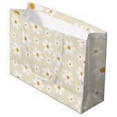 Grand Sac Cadeau Retro Super Daisy Tan Anniversaire (Devant Angle)