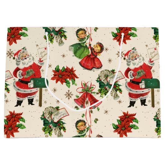 Grand Sac Cadeau Retro Treasures Christmas (Devant)