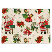 Grand Sac Cadeau Retro Treasures Christmas (Dos)