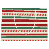 Grand Sac Cadeau Retro Treasures Christmas stripes (Dos)