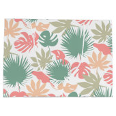 Grand Sac Cadeau Rétro, tropical, feuille (Dos)