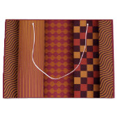 Grand Sac Cadeau Retro Waves and Geometric Midcentury Pattern (Devant)