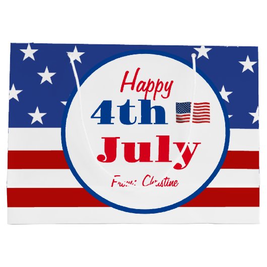 Grand Sac Cadeau Reunion familiale BBQ été 4 juillet personnalisée (Dos)
