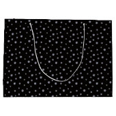 Grand Sac Cadeau Rhinestones en noir (Dos)