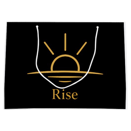 Grand Sac Cadeau Rise — Minimalist Sunrise (Devant)
