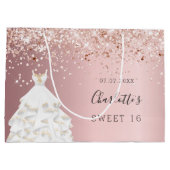 Grand Sac Cadeau Robe rose rose rose rose douce 16 (Dos)