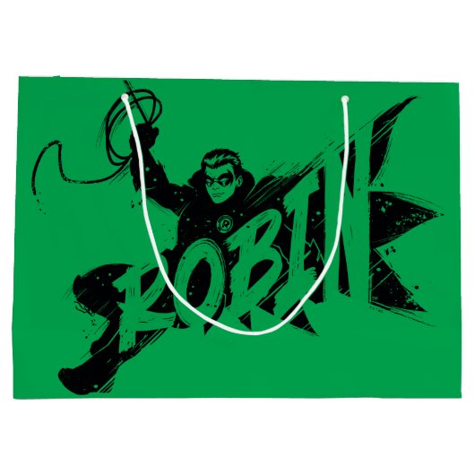 Grand Sac Cadeau Robin Ink Nom de la brosse (Dos)