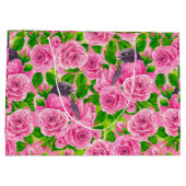 Grand Sac Cadeau Robin rose et rose (Dos)
