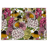 Grand Sac Cadeau Robins dans le jardin (Devant)