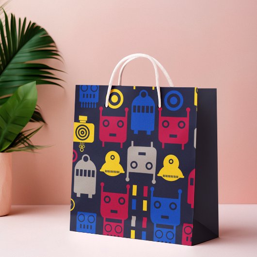 Grand Sac Cadeau Robot de caricature pour enfants