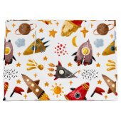 Grand Sac Cadeau Rockets & Meteors Pattern Gift Bag (Devant)
