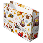 Grand Sac Cadeau Rockets & Meteors Pattern Gift Bag (Devant Angle)