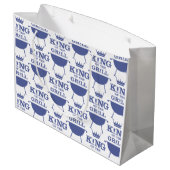 Grand Sac Cadeau Roi Du Grill, Bleu (Dos Angle)