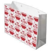 Grand Sac Cadeau Roi Du Grill, Rouge (Dos Angle)