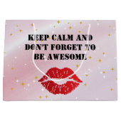 Grand Sac Cadeau Romantic chic luxe red lips (Devant)