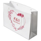 Grand Sac Cadeau Romantic Fingerprint Heart Gift Bag (Dos Angle)