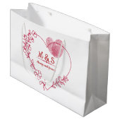 Grand Sac Cadeau Romantic Fingerprint Heart Gift Bag (Devant Angle)