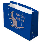 Grand Sac Cadeau Roo-ting pour vous mignon Aussie Funny Kangaroo Pu (Dos Angle)
