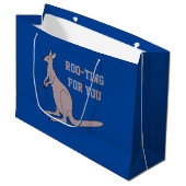 Grand Sac Cadeau Roo-ting pour vous mignon Aussie Funny Kangaroo Pu (Devant Angle)