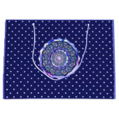 Grand Sac Cadeau Rosace bleue (Devant)