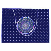 Grand Sac Cadeau Rosace bleue (Dos)