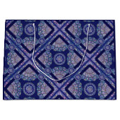 Grand Sac Cadeau Rosace bleue (Devant)