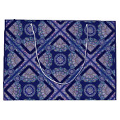 Grand Sac Cadeau Rosace bleue (Dos)