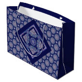 Grand Sac Cadeau Rosace bleue (Dos Angle)